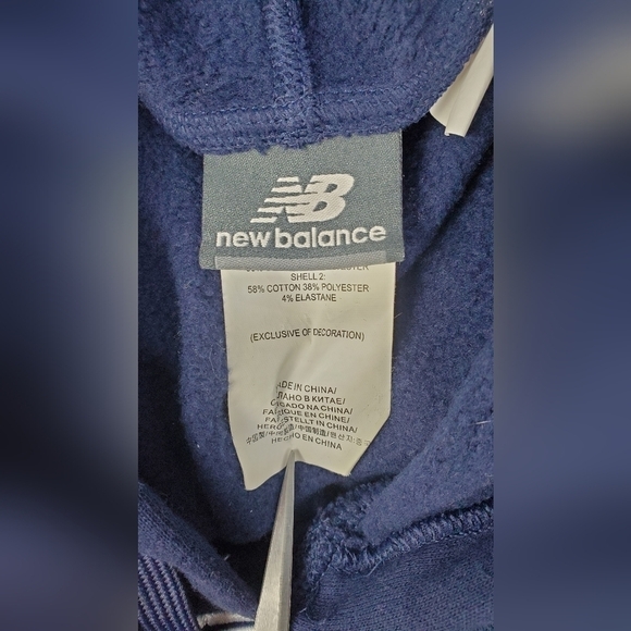 New Balance‎ Navy  Warm Cotton Women's Hoodie Size S - Picture 6 of 8